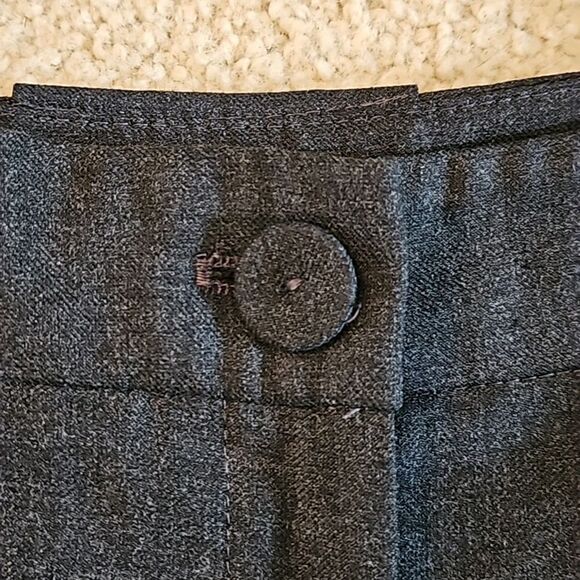 Ann Taylor Gray Virgin Wool Blend Dress Pants Womens 2 Flat Front Trousers - Picture 6 of 13